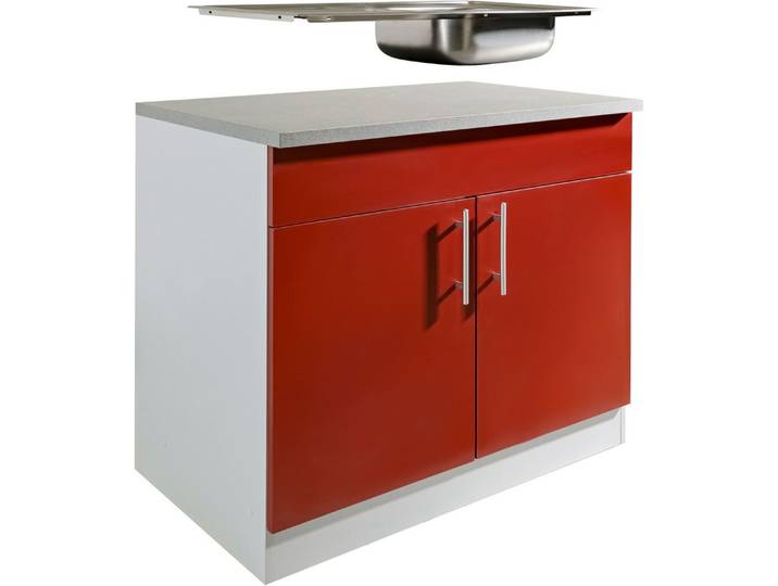 wiho Küchen Spülenschrank Kiel 100 cm breit, 60 cm tief