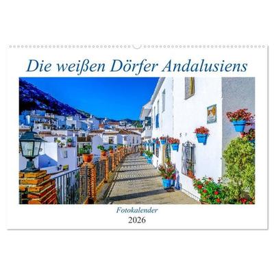 Die weißen Dörfer Andalusiens (Wandkalender 2026 DIN A2 quer), CALVENDO Monatskalender