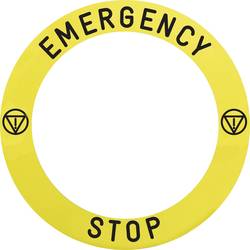Schneider Electric ZBY8L330 ZBY8L330 Unterlegschild beleuchtbar (Ø) 90 mm EMERGENCY STOP Warn-Gelb 10 St. Piece