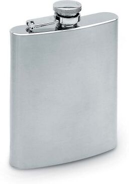 SLIMMY FLASK fiaschetta metallo satinato 175ml compatta 124g Personalizzate o neutre
