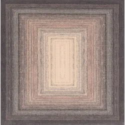 TEPGO Wollteppich Susa anthrazit 133x133 cm