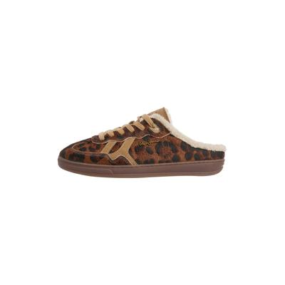 Trainingsschuh PEPE JEANS "trainers BALL CLOG W", Damen, Gr. 37, braun (nut braun), 80% Ponyfell, 20% COW SUEDE, Schuhe