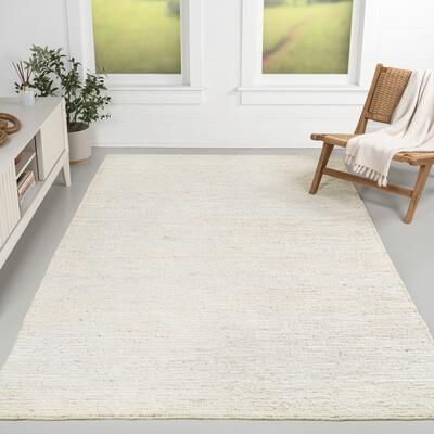 JONATHAN Y Griffin Rustic Farmhouse Woven Jute Solid Area Rug