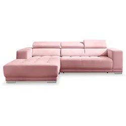 SOMETA Ecksofa Cocoon Stoff Rosa Rose
