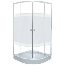 DM-San Duschmeister Runddusche Streifenglas 80 cm Sano.. - Duschkabine