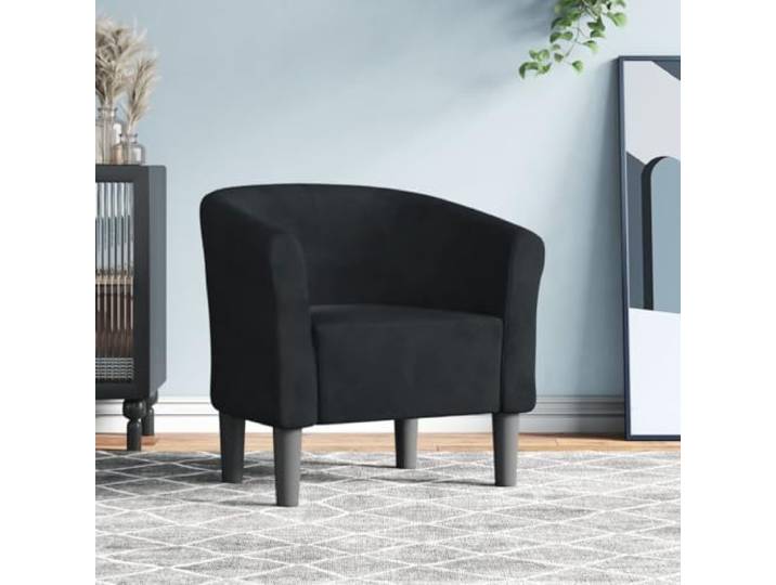 NLQMSU Sessel, Cabrio, Velours, Schwarz, für Wohnzimmer, Schlafzimmer Weicher Samt, robuster Holzrahmen, gepolsterter Sitz, vielseitig einsetzbar, modernes Design