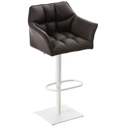 CLP Barhocker Damaso W - Farbe: braun, Gestellfarbe: weiß