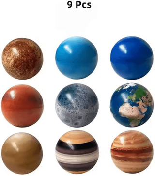 Inspire Picks Solar System Ball Puzzle Toy Educational Squeeze And Bouncy Planet Model For Kids 9 Pcs
