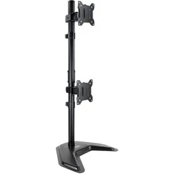 Tooq Technology SOPORTE MESA 2 PANTALLAS VERTICALES 17"-32" NEGRO (Tisch, 32", 10 kg), Monitor Halterung, Schwarz