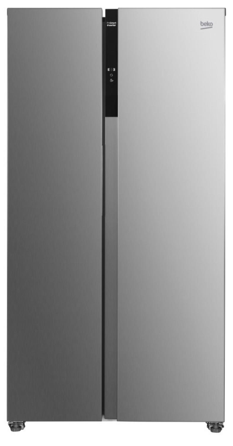 Beko GNO5323XPN, Freistehend, Amerikanische Tür, Edelstahl, 2 Tür(en), Tür-zu-Tür, Touchsteuerung