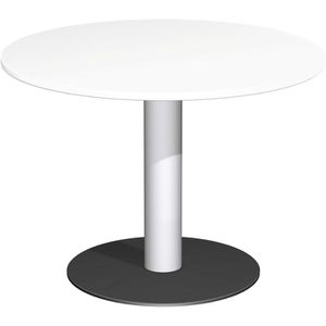 Geramöbel Besprechungstisch N-710202-W, rund, 100 x 72 cm (ØxH), weiß