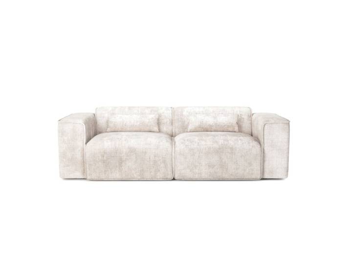 Canapé droit fixe NUNA 3 places tissu beige