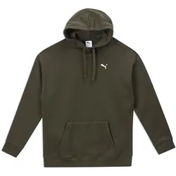 PUMA Essentials Relaxed Fleece Hoodie Damen 70 - dark olive XL