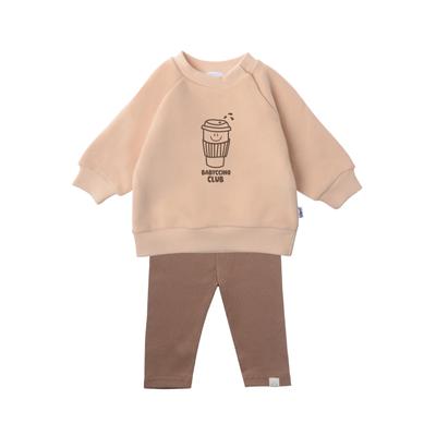 Erstausstattungspaket LILIPUT "Babyccino Club", Mädchen, Gr. 86/92, beige (beige, braun), 95% Baumwolle, 5% Polyester, KOB Set-Artikel Erstausstattungspaket, mit niedlichem Babyccino Club-Print