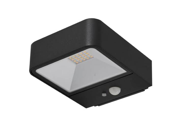 Lucande LED Solar Wandleuchte aussen in schwarz, transparent, mit