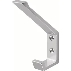 hermeta Huthaken 0138 einfach 76 mm Aluminium silberfarbig eloxiert 105 mm - 0138-01E
