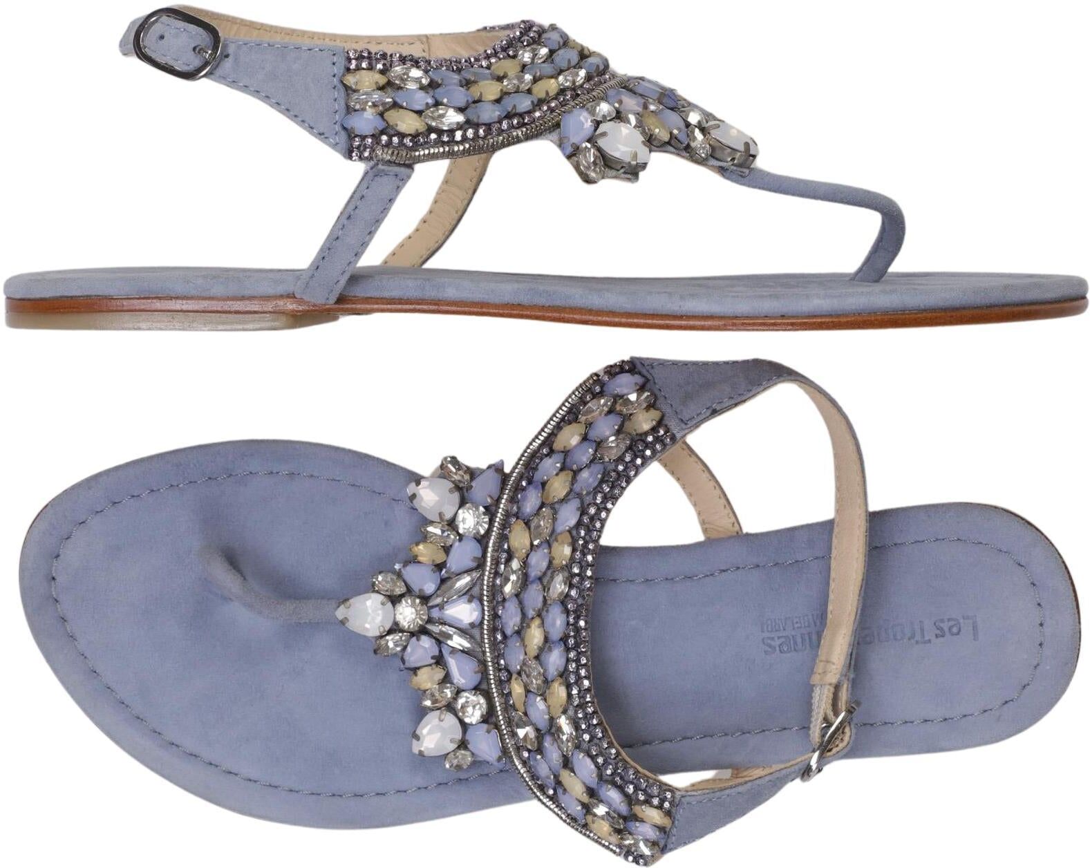 Les Tropéziennes par M Belarbi Damen Sandalen, Hellblau, Gr. EU 38, Leder - Second Hand