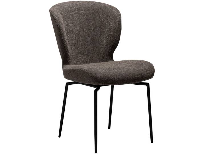 DAN-FORM Stuhl 2er-Set Glory braun/schwarz Stoff