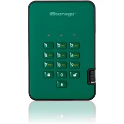iStorage diskAshur2 - Festplatte - verschlüsselt - 5 TB - extern (tragbar) (5 TB), Externe Festplatte, Grün