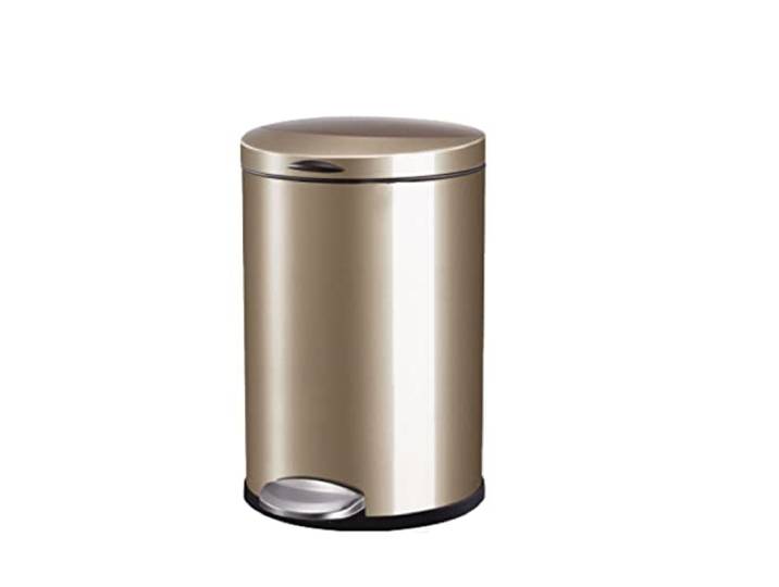 9bbhfJw4R Haushaltsmülleimer Haushalts-Tret-Mülleimer(Gold,9L)