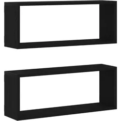 vidaXL Wandregale 2 pcs Schwarze Eiche 60 x 15 x 23 cm Holzwerkstoff