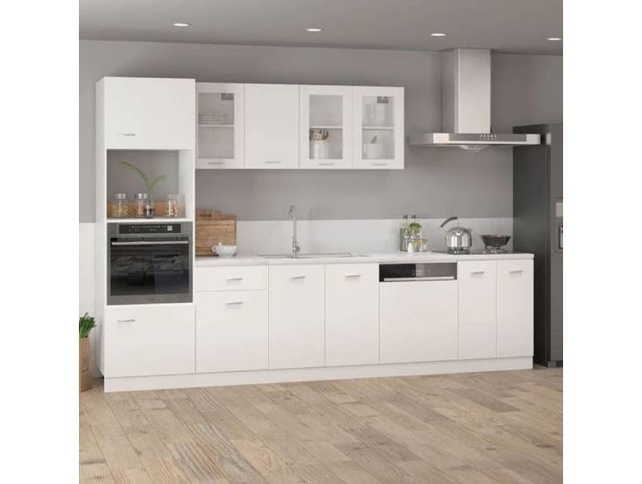 Meuble bas cuisine Moderne - Armoire à micro-ondes  Lyon  - Blanc Bois d'ingénierie LL312
