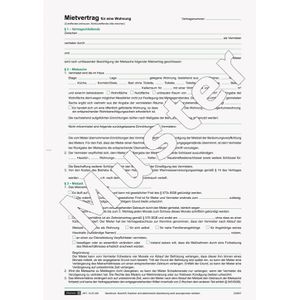 Brunnen Mietvertrag 1025200, DIN A4, Wohnräume mit Wohnungsgeberbescheinigung, 8-seitig