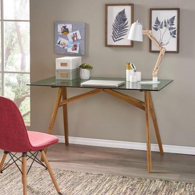 "51.2"" Small Wood Home Office Desk with Drawers (Original SKU:62410.00)"