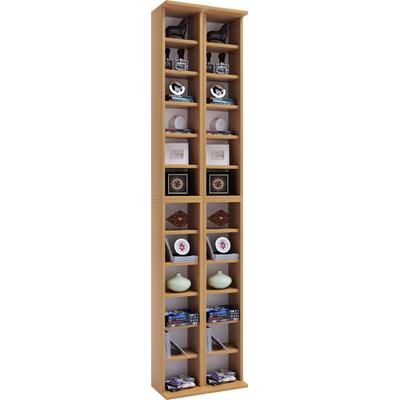 Media-Regal VCM "Holz CD DVD Stand Regal Schrank Ständer Almera", braun (buche), B:42cm T:20cm, Regale
