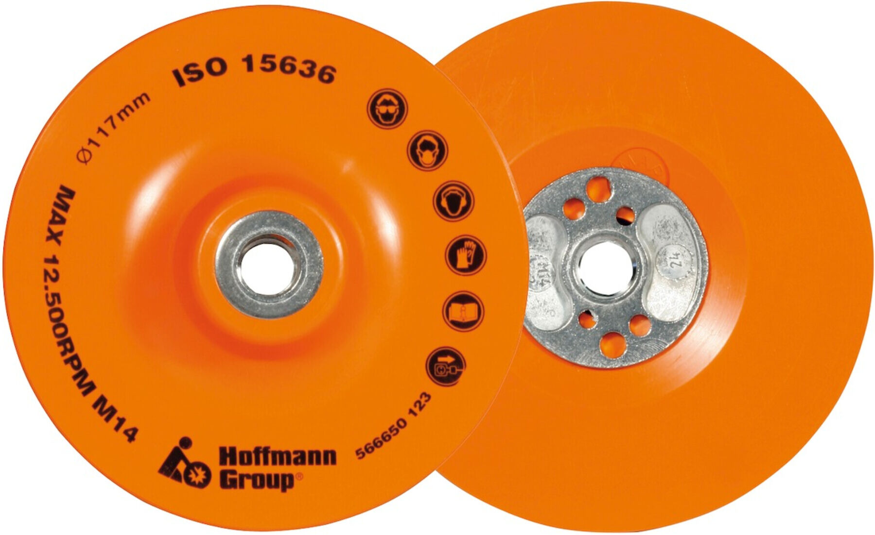 HOLEX ISO-Stützteller mit Spannmutter M14 flexibel/glatt Ø 117 mm (566650 117)