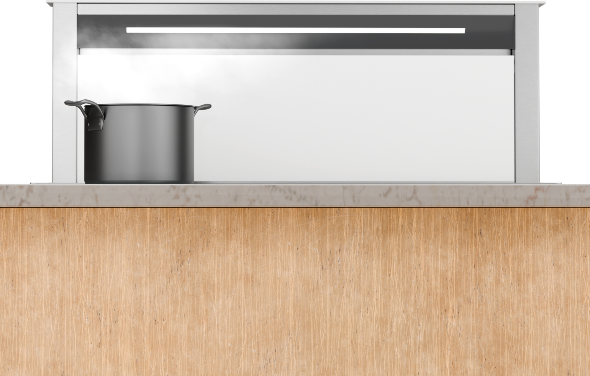 Klarstein Royal Flush Eco Downdraft Dunstabzugshaube - Energieeffizient, 720 m³/h Abluft, Touch-Bedienfeld, LED-Beleuchtung, Edelstahl & Glas, 52 dB Geräuschpegel