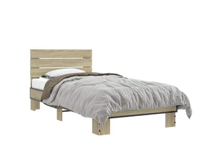 Brun Cadre de lit sans matelas chêne sonoma 90x190 cm - Structure de lit LV117728