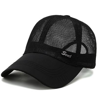 Herren Cap Basecap Schwarz Dunkel Blau Maschen Reise Strand Design Outdoor Urlaub Glatt Einstellbar Modisch