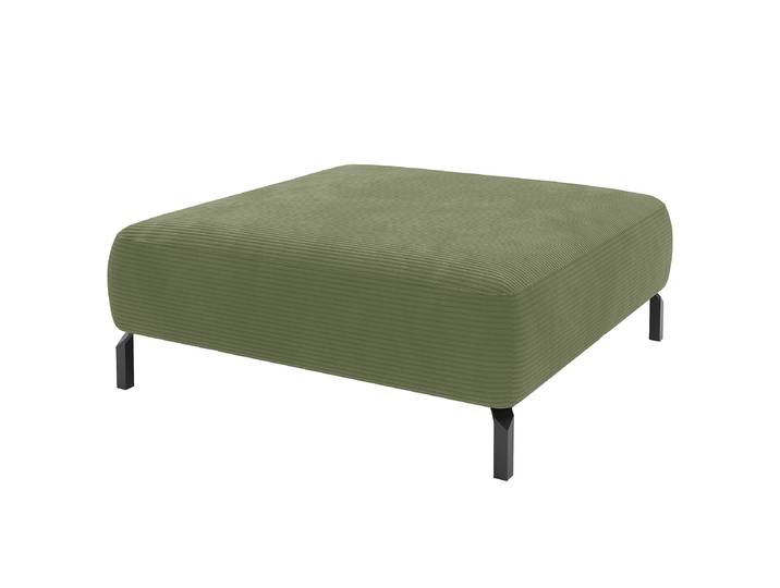 Repose-pieds 46cm Vert Velours côtelé Catia: Vert mousse
