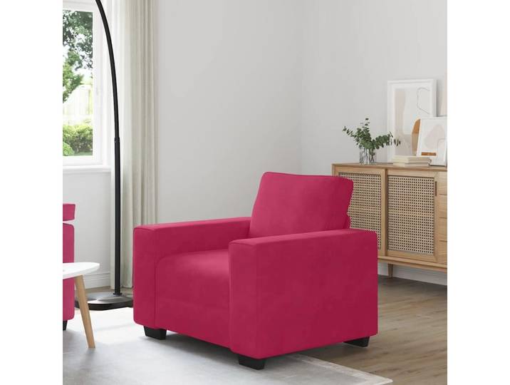 vidaXL Sofa vidaXL Sessel Weinrot 100x77x82 cm Samt
