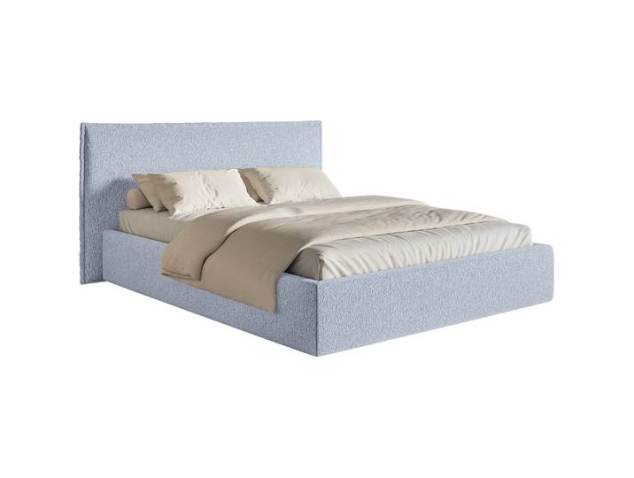 Polsterbett 180x200 cm Softie mit Stauraum, hellblauer