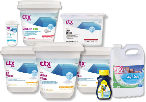 CTX Pack traitement piscine 3 mois - Filtre à cartouche