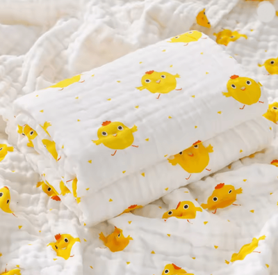 Inspire Essentials PureGauze Cotton Baby Bath Towel Four Layer Muslin Swaddle Blanket b