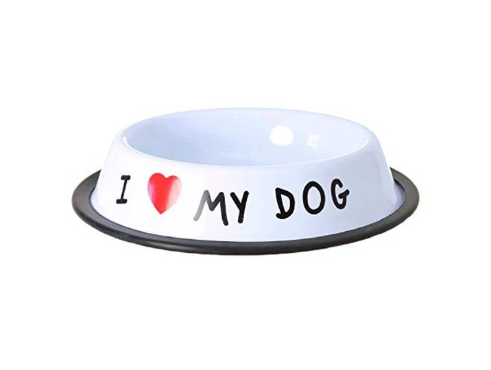 OOTB I Love My Dog voerbak voor honden, staal, 1 stuk