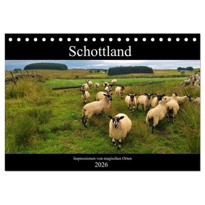 Schottland - Impressionen von magischen Orten (Tischkalender 2026 DIN A5 quer), CALVENDO Monatskalender