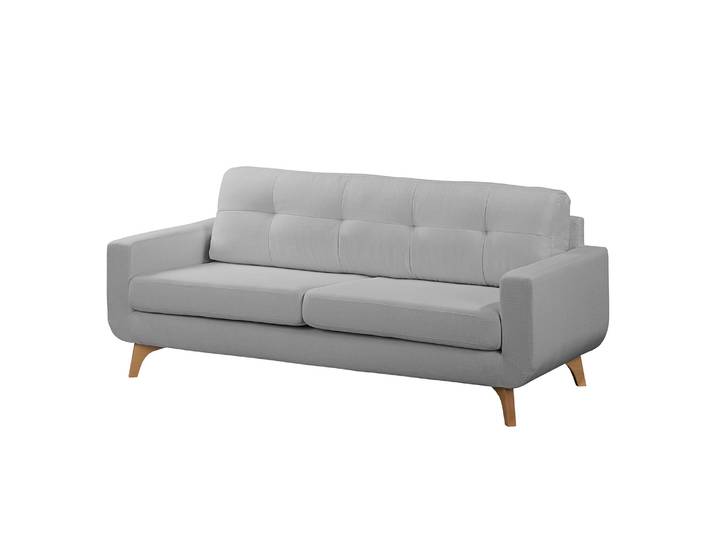 Canapé Postville 3 places Gris/Granit Tissu 198 x 88 x 90cm Scandi