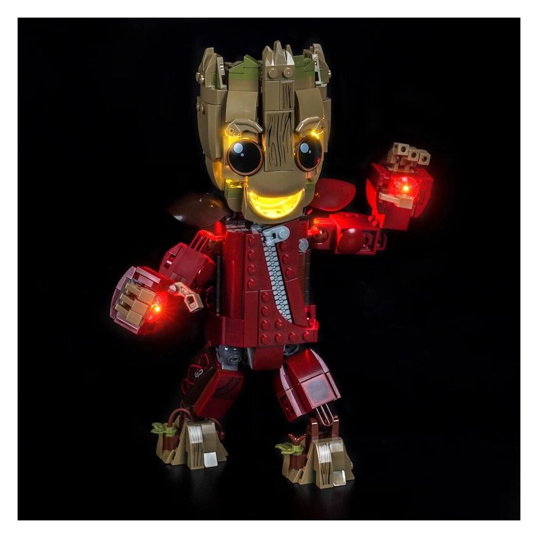 BrickBling LED Beleuchtungs-Set für LEGO 76341 Marvel - Groot im Ravager-Outfit (GC1332)