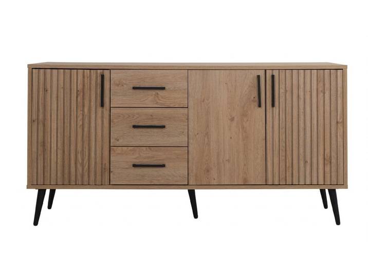 Xlmoebel Sideboard Moderne Holzkonsole in Braun für stilvolles Wohnzimmerdesign, Made in Europa
