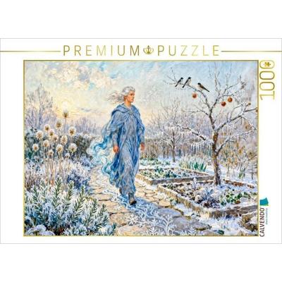 CALVENDO Puzzle Boreas - Griechischer Gott des Nordwinds im Wintergarten | 1000 Teile Lege-Größe 64x48cm Foto-Puzzle für glückliche Stunden