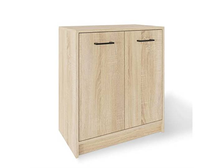 MeblePitus Kommode Mit Türen - Sideboard Sonoma Eiche Ohne Schubladen - Sideboard Büro 80x70x40 - Standschrank - Mehrzweckschrank Beistellschrank