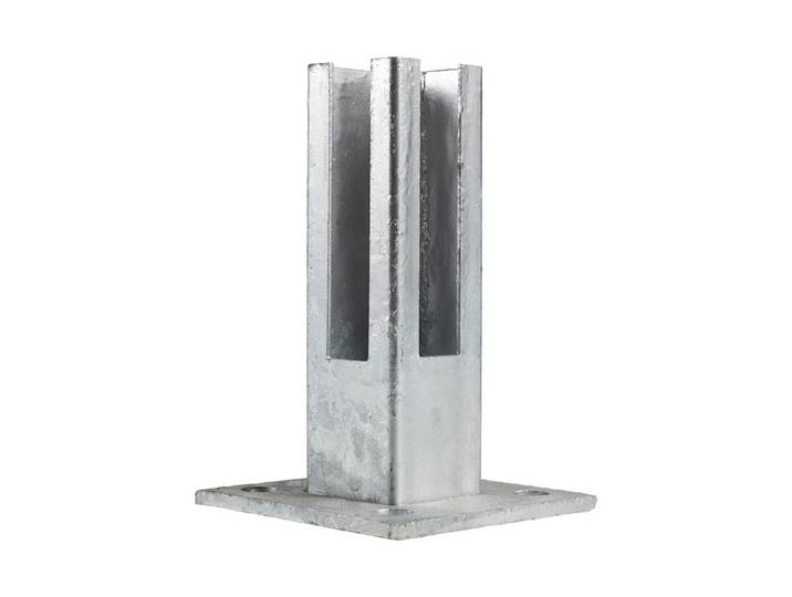 Montagefuss verzinkt für Pfosten 50 x 50 mm