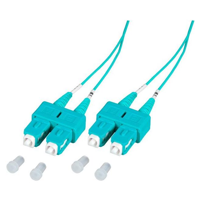 EFB Elektronik Duplex Jumper SC-SC 50/125µ, OM3, LSZH, aqua (1 m) (O7413.1-1.2)