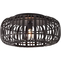 Brilliant, Deckenleuchte, Woodrow Deckenleuchte 51cm holz dunkel/schwarz (E27)