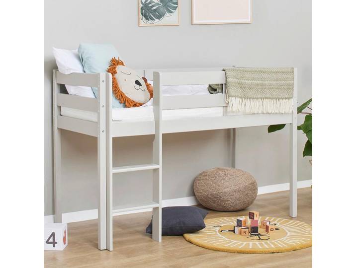 Hochbett Eco Comfort grau, LF: 70x160 cm