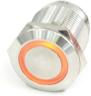 Phobya Vandalismus / Klingeltaster 19mm, orange beleuchtet, mit ...